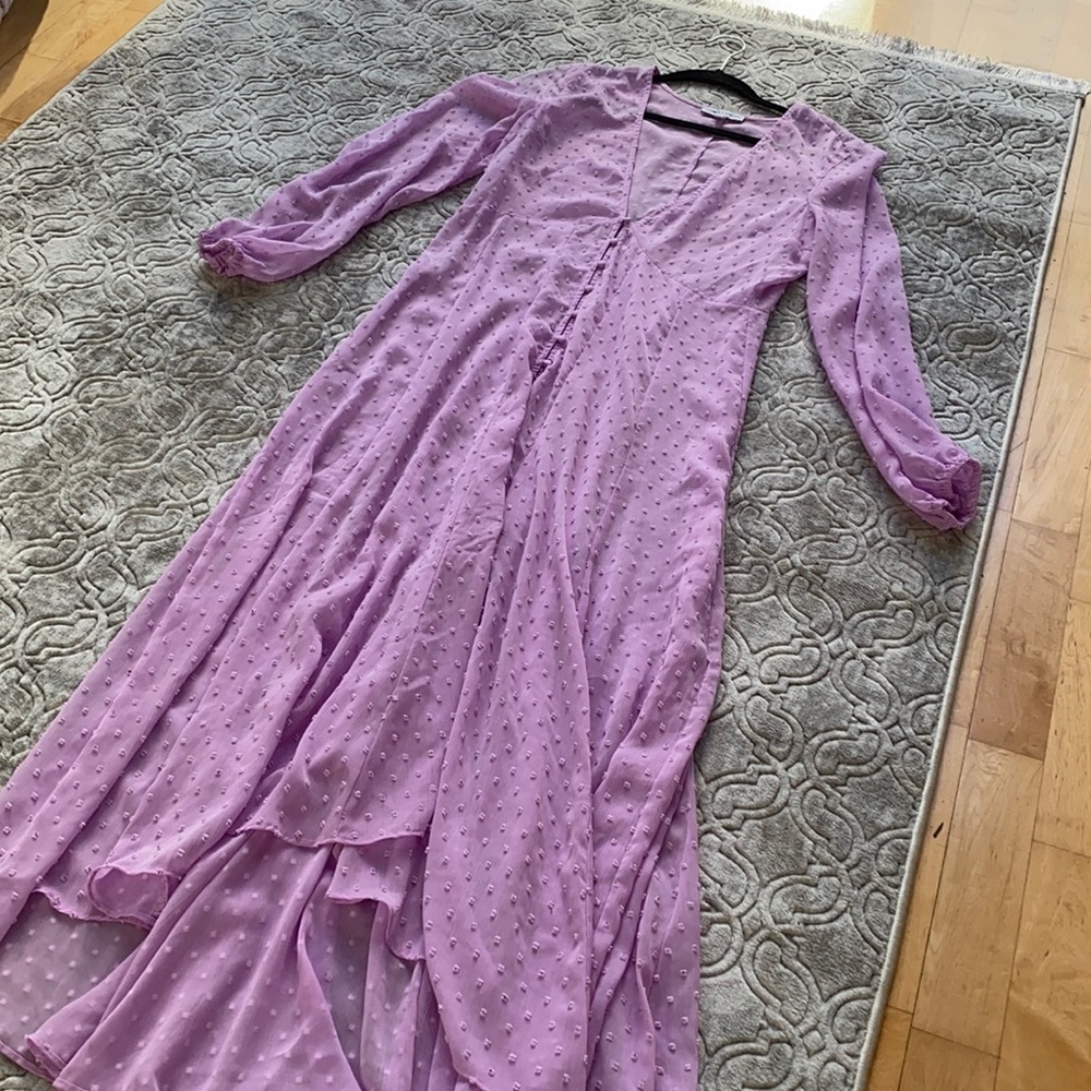 Lavender Long sleeve swim cover up